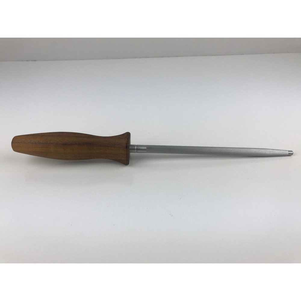 Vintage Knife Sharpening Steel Honing Rod‎ Tool with Wood Handle Kitchen